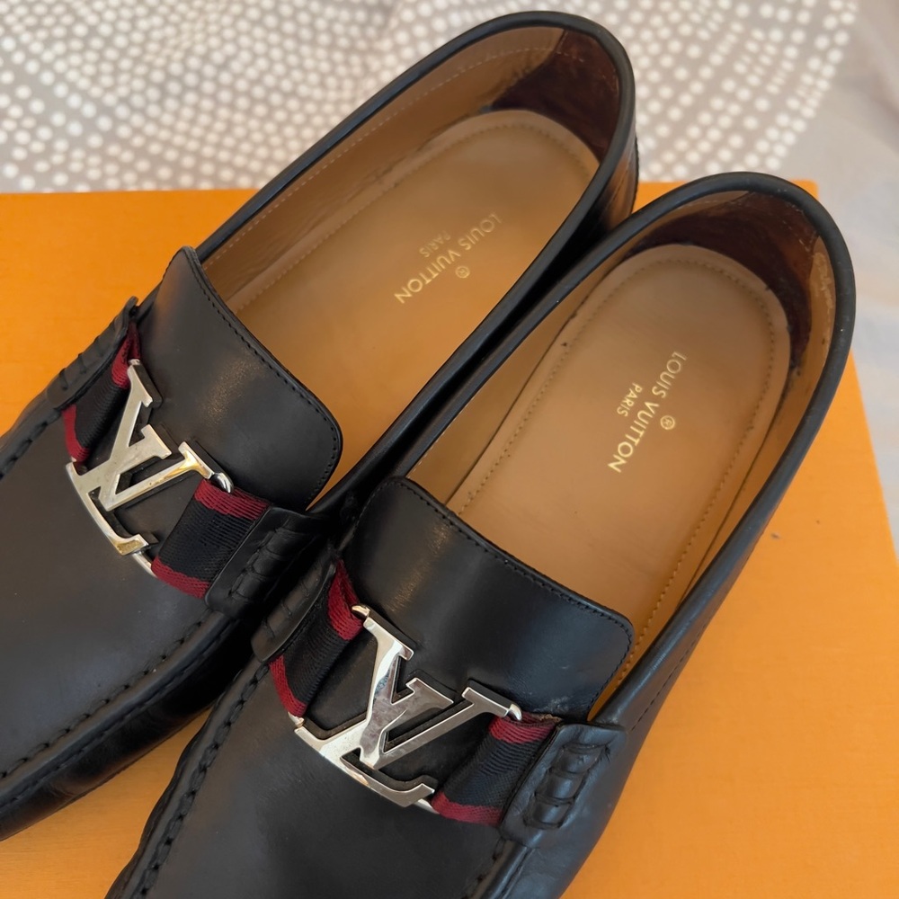 Louis Vuitton Men’s Silver Logo Loafers - Picture 2 of 4